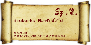 Szekerka Manfréd névjegykártya